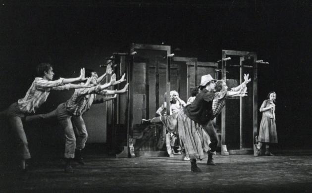 Dansvoorstelling Amelia uit 1973, choreografie door Jeanne Brabants