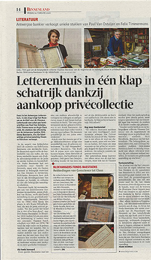 artikel in Gazet van Antwerpen