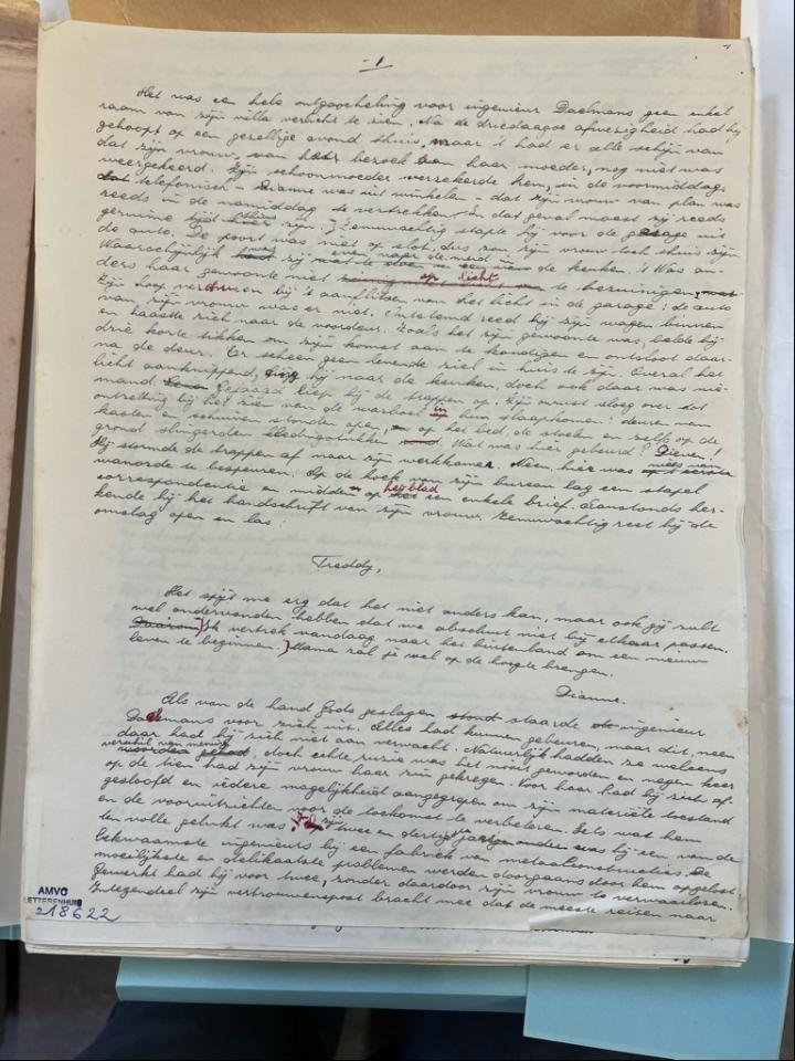 Handschrift 'De smeltkroes' van Victor Vervloet