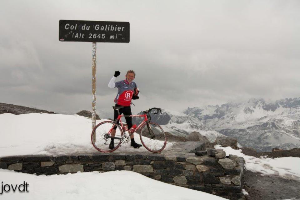 Willie Verhegghe op de Col du Galibier