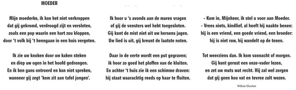 gedicht 'Moeder' van Willem Elsschot