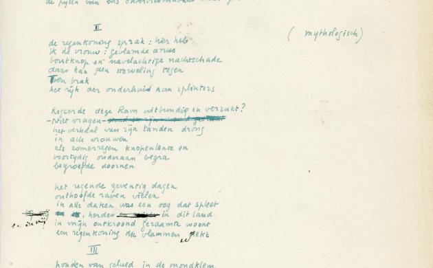 Handschriftelijke versie van De Oostakkerse gedichten Handschriftelijke versie van De Oostakkerse gedichten