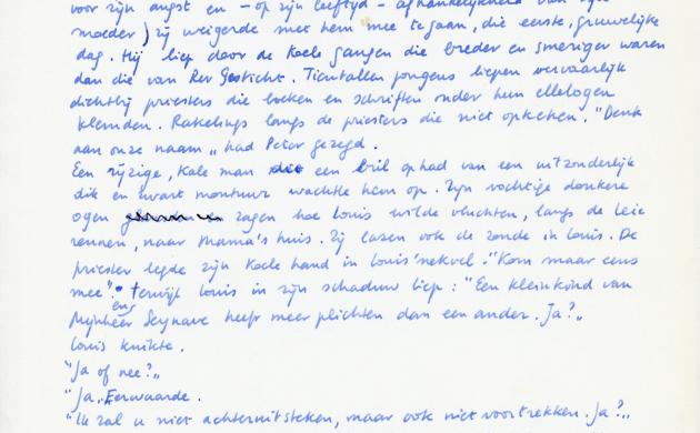 Handschriftelijke versie van Het verdriet van België Handschriftelijke versie van Het verdriet van België