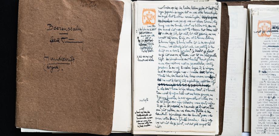 Felix Timmermans, 'Boerenpsalm', handschrift