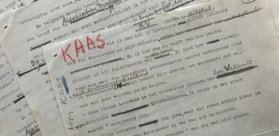 Typoscript van 'hoofdstuk XV' van de novelle 'Kaas' van Willem Elsschot, 1941