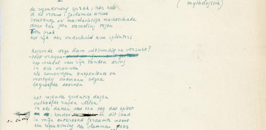 Handschriftelijke versie van De Oostakkerse gedichten Handschriftelijke versie van De Oostakkerse gedichten