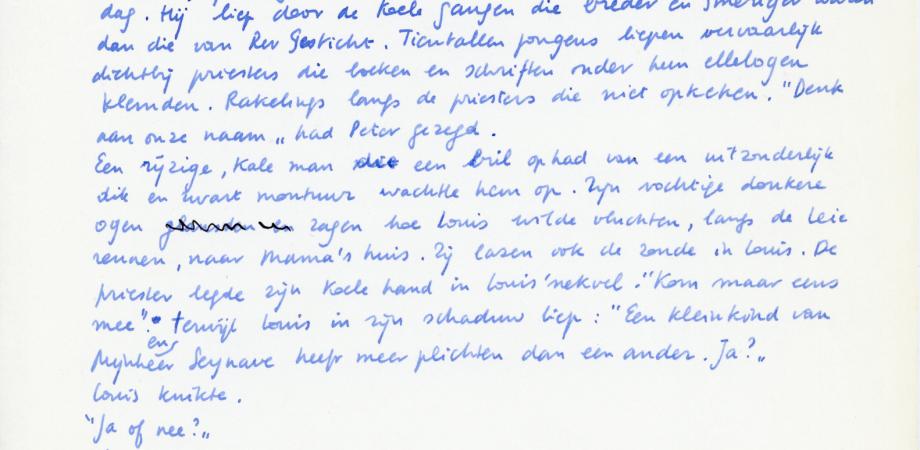Handschriftelijke versie van Het verdriet van België Handschriftelijke versie van Het verdriet van België